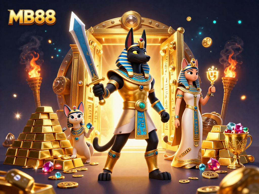 Experience thrilling gaming adventures with MB88's dynamic casino atmosphere and ancient Egyptian warriors.