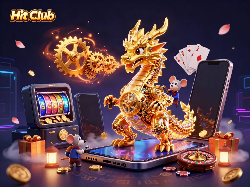 Experience the excitement at Hit Club with a vibrant, rich visual of a gaming illustration.