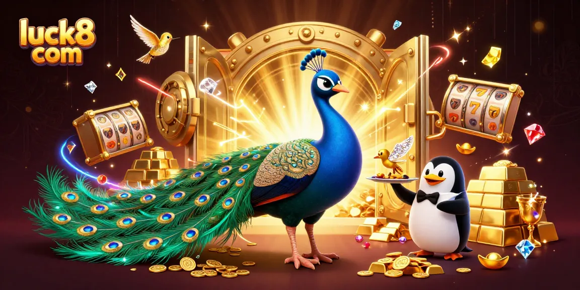 Strike it rich at luck8 com with a glamorous casino scene filled with gems and golden treasures.