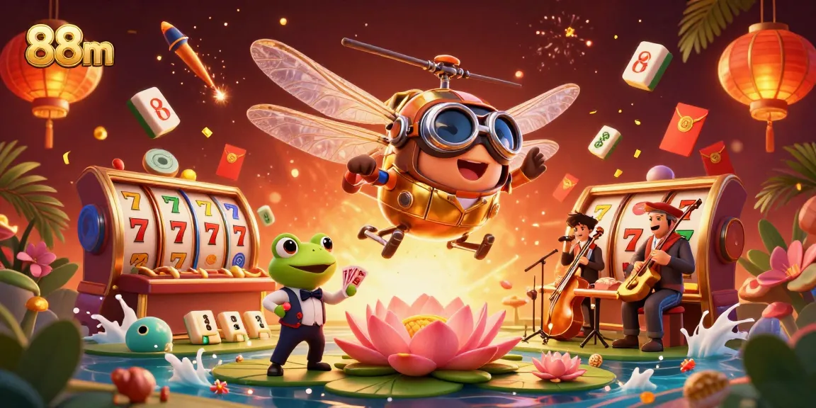 Experience the excitement of 88m with a dynamic casino scene featuring engaging characters and vibrant game elements.