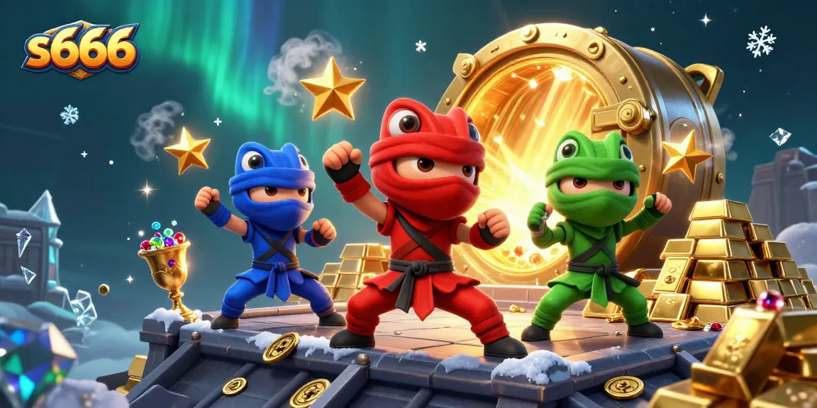 Experience the thrill of winning at s666 with dynamic casino gaming elements and colorful ninja chameleons.