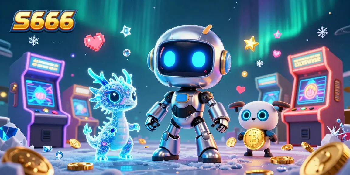 Experience the thrilling action at S666 with our 3D cartoon gaming mascot scene showcasing energetic casino elements.