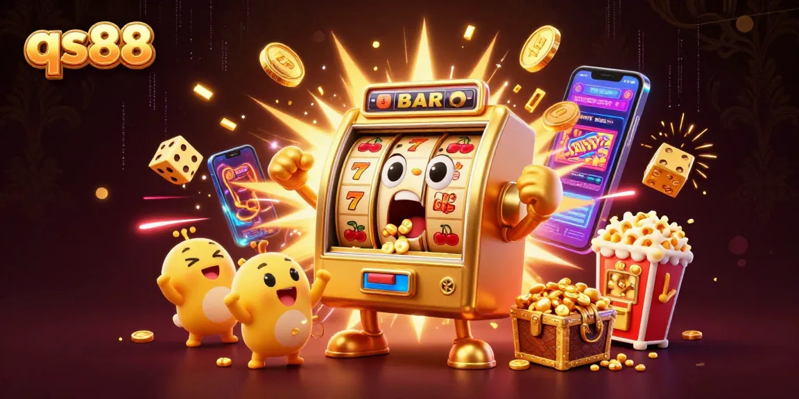 Celebrate big wins with qs88's animated slot machines and festive casino elements!