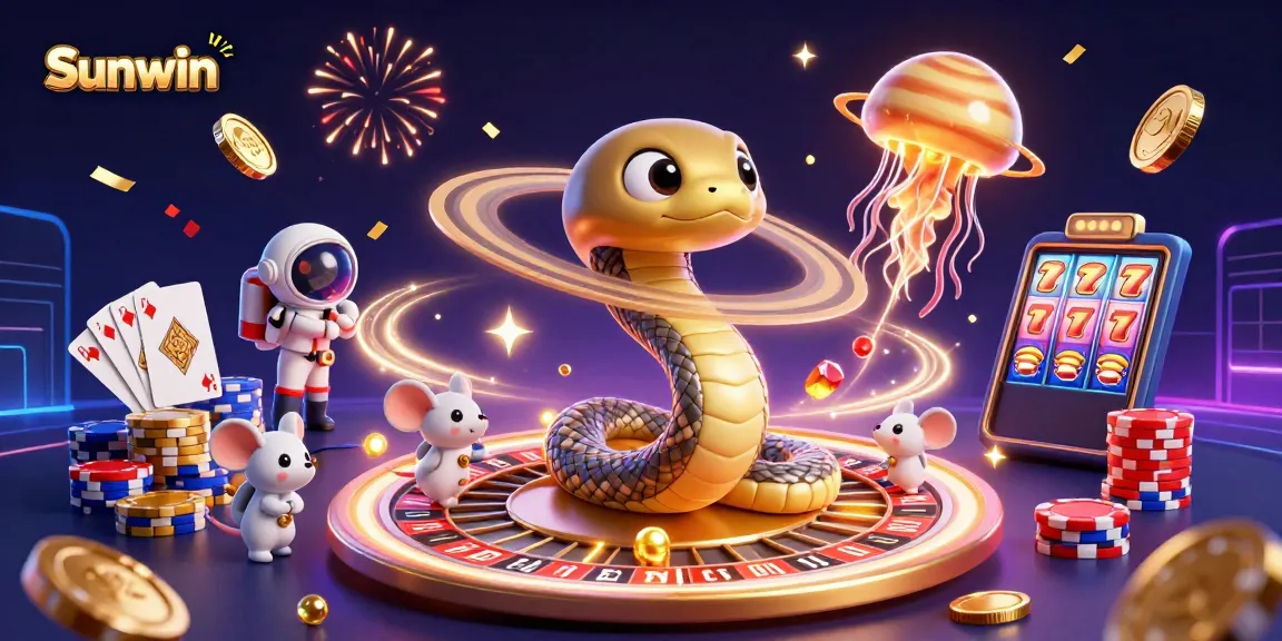 Sunwin players experience exhilaration at a cosmic casino with a humorous twist.