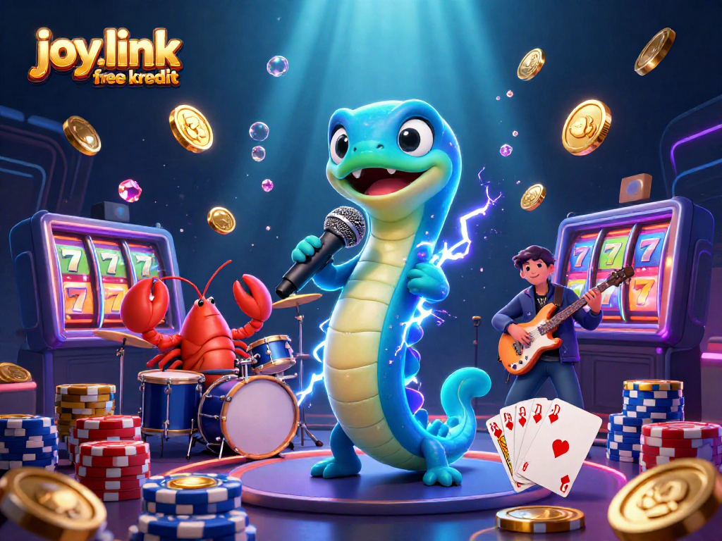 Catch exciting wins with joy.link free kredit in a vibrant underwater casino scene showcasing dynamic gambling action