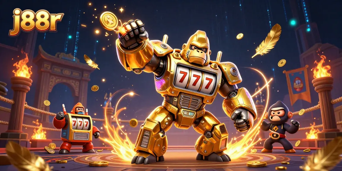 Win big with j88r's mesmerizing 3D illustration showcasing casino excitement and adventure.