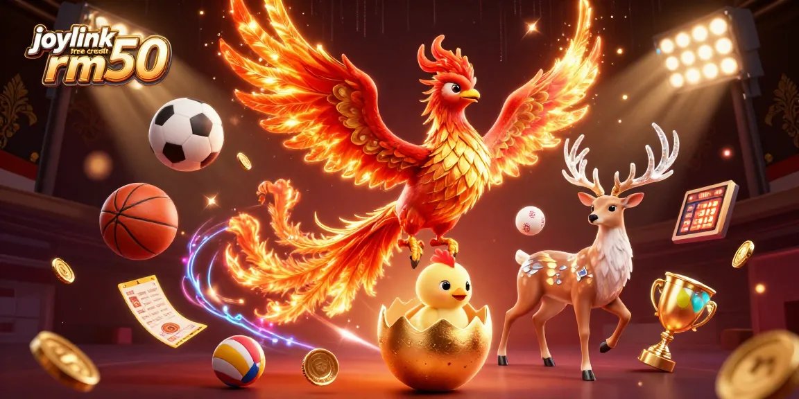 Experience exciting sports betting with joylink free credit rm50 in a vibrant, dynamic illustration.
