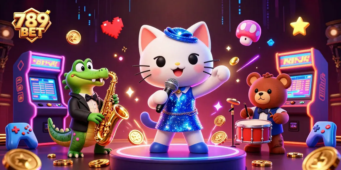 Experience thrilling gameplay at 789 BET while enjoying a vibrant casino scene with animated characters.